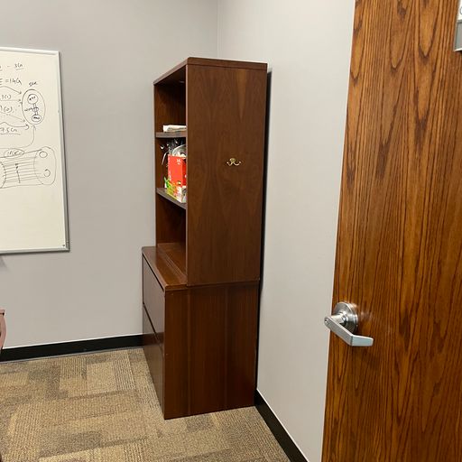 2 drawer lateral with bookcase - cherry