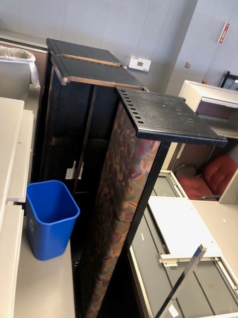 common area benches blk &amp; fancy fabric