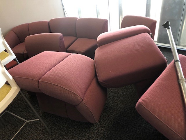 sectional pieces pink