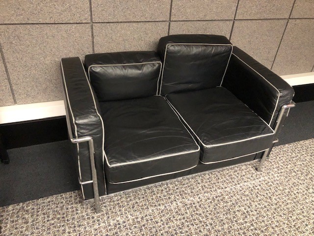 beat up leather black