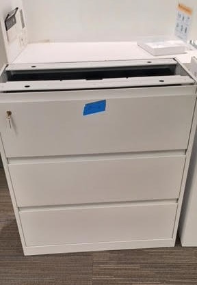 White Lateral Files 3 High x 36'' Wide