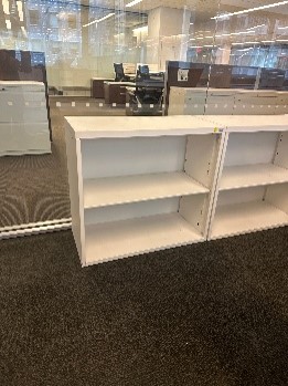 #15 - Metal 2  shelf bookcase31 x 14 x 27
