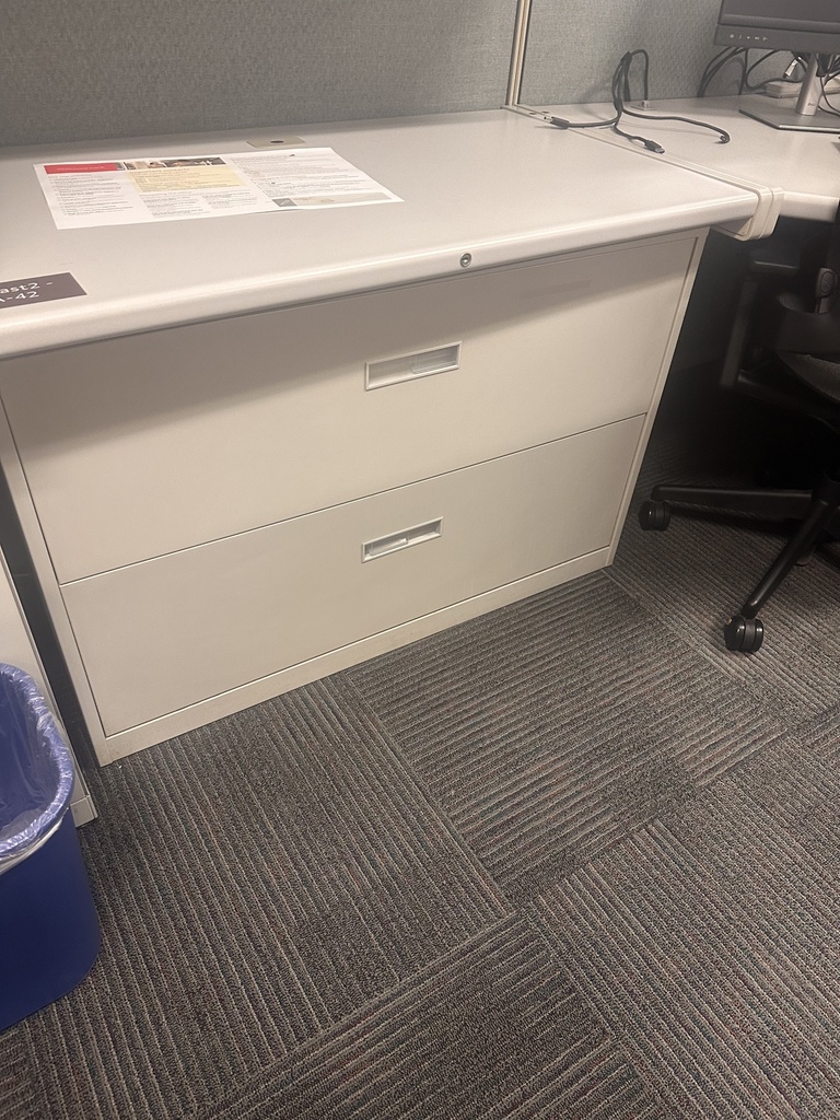 File cabinet, 2-drawer, tan, 42"