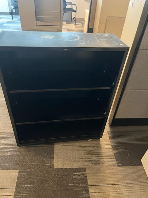 BOOKCASE BLACK - 3 SHELF