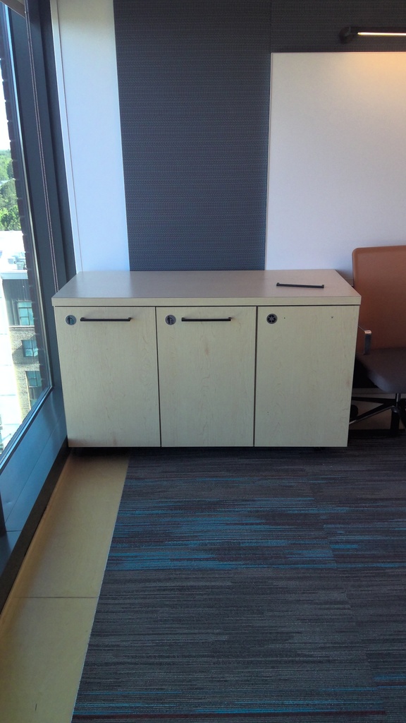 Trash can credenza, 57x24"