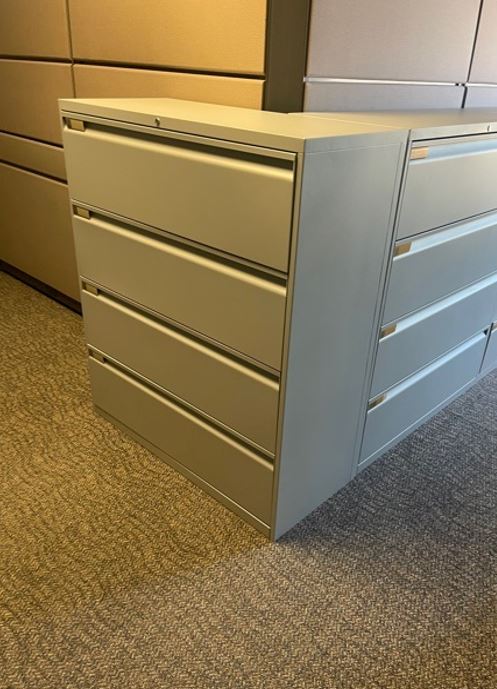 4-drawer Lateral File, Grey