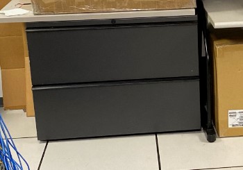 2-Drawer Black Lateral Filing Cabinet