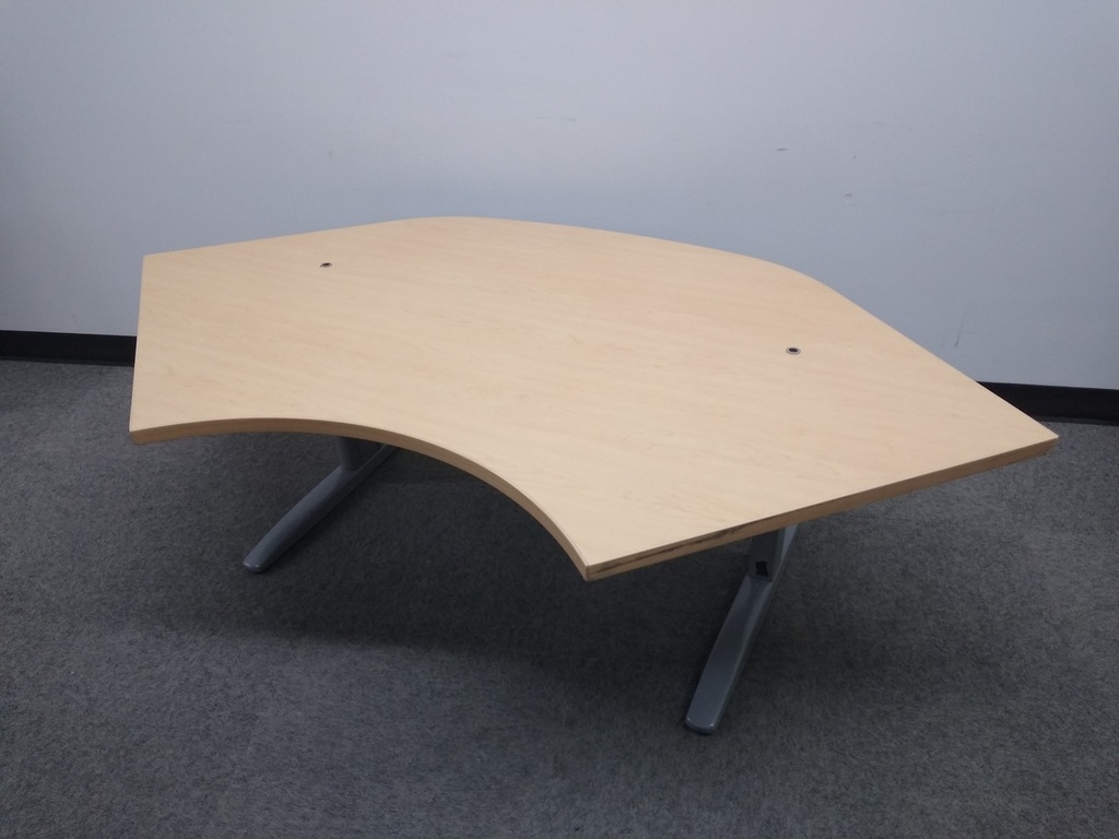 KI corner height-adjustable desk, manual