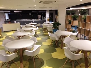 Café tables and chairs