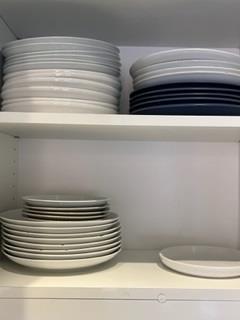 VARIOUS KITCHEN PLATES, CUPS , ETC