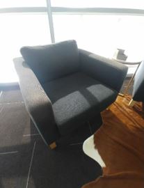 Chair, blue canvas