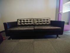 Couch, black leather
