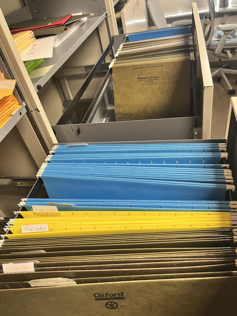 Bin of hanging folders