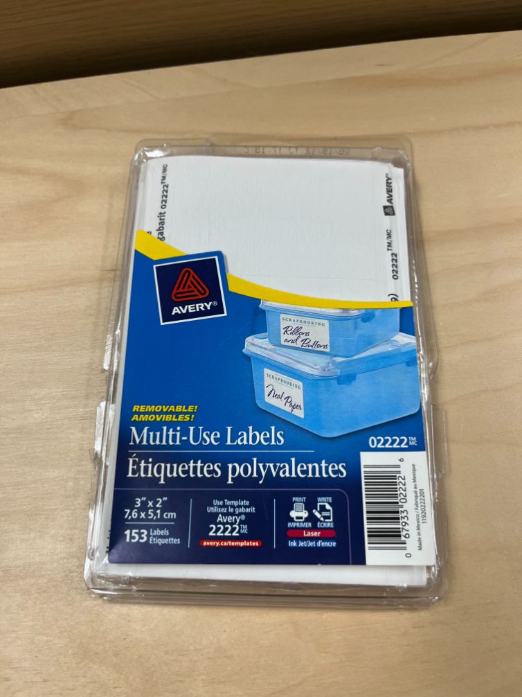 Pack of multi-use labels