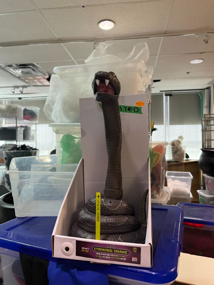 Striking Snake animatronic Halloween décor 