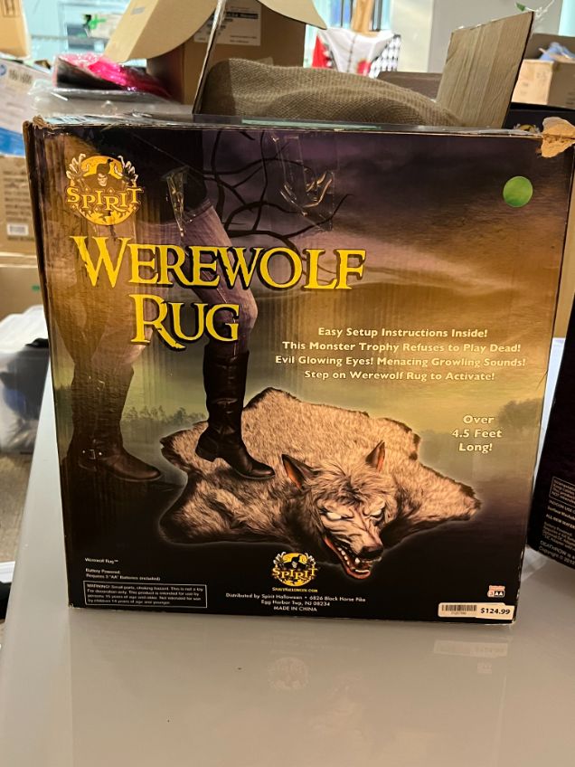 Werewolf Rug animatronic Halloween décor 