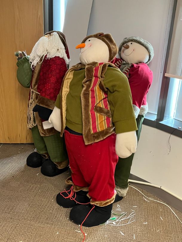 Plush Snowman/Santa Claus décor 