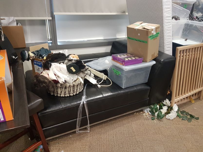 Black leather daybed