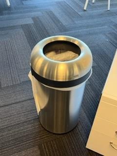 Metal Garbage Can/ 16D x 30H