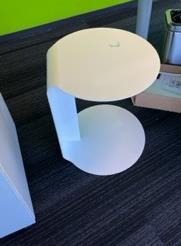 Metal Side Table / 18"D x 22"H