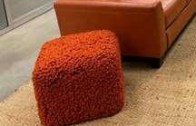 Orange Ottoman