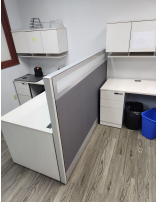 L-Shape - White, with hutch