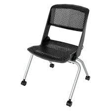 perforated plastic side chair, no arms