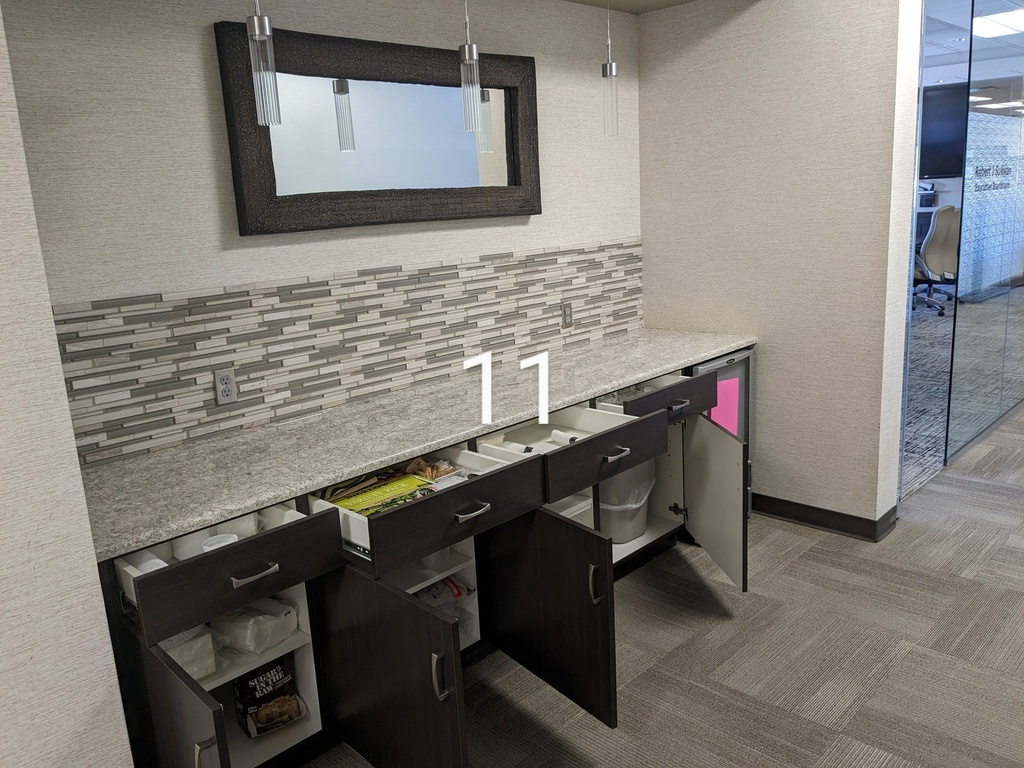 Misc. buffet counter contents