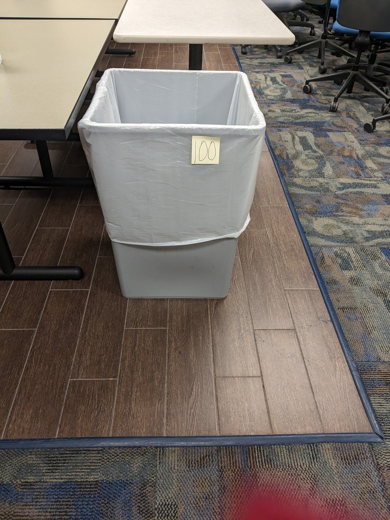 plastic garbage can