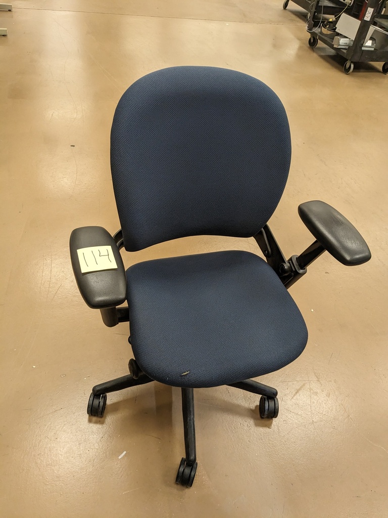 fully upholstered swivel base task chair