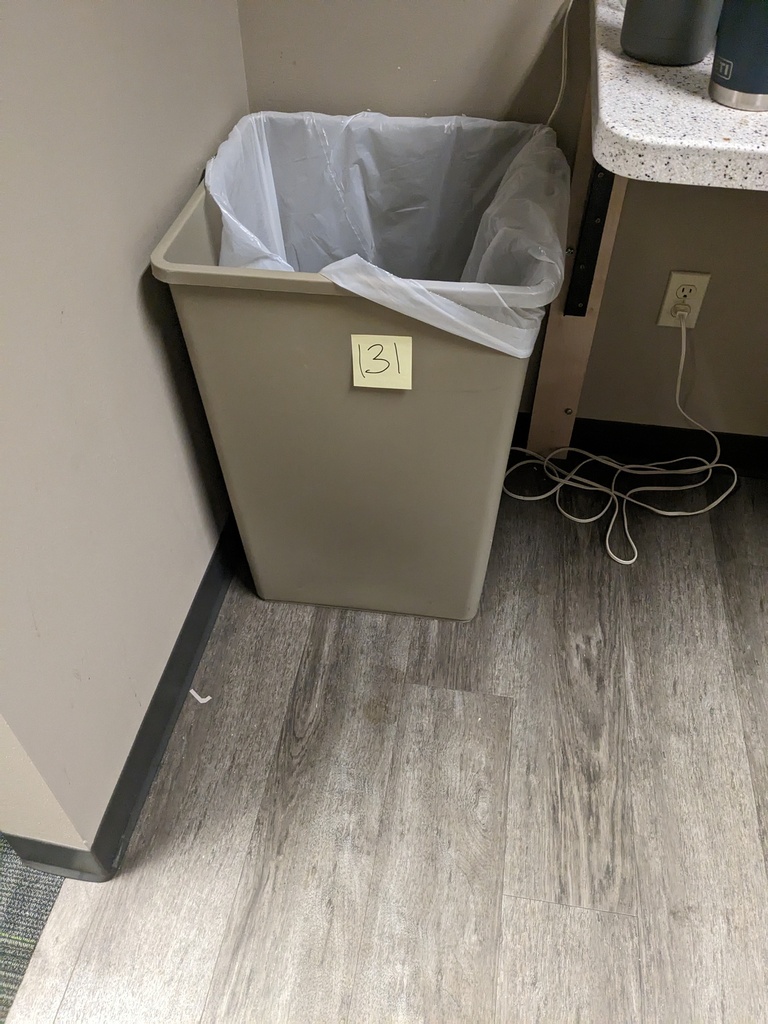 large square poly garbage can