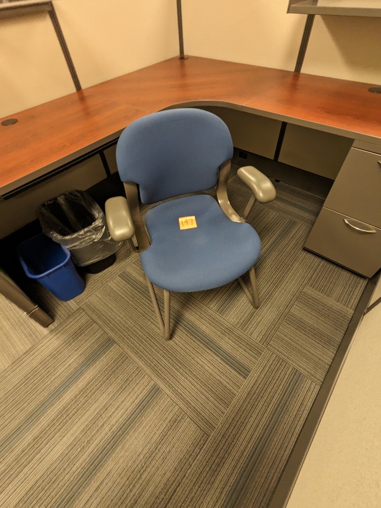 sled base fully upholstered guest chair