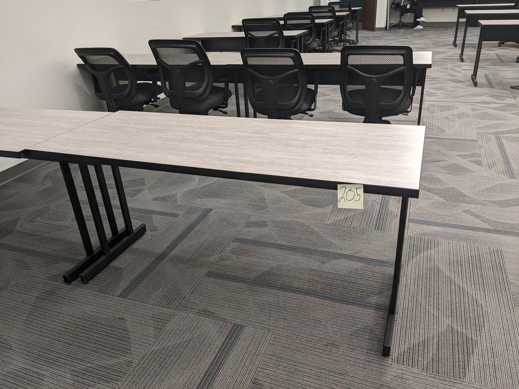 training tables with fixed metal base (1.5'x5'x2.5')