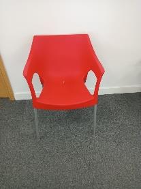 RED PLASTIC CHAIR