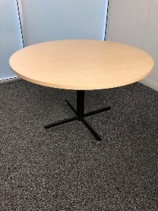 Round Wood Top Table 48 inch