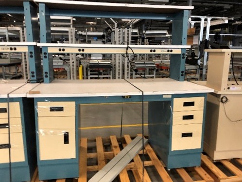 Blue With Tan Drawers Lab Bench L72xW36xH67