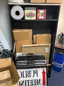 Black Wood Bookcase, 3x1x6'