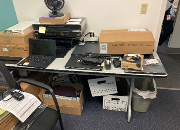 Grey Table, 72x30x30"