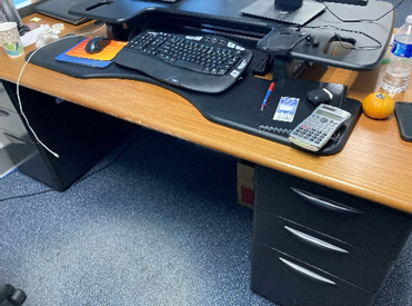 Working Desk, Black/Wood, 72x30x30"