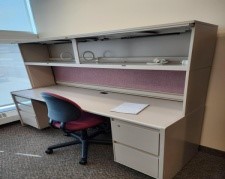 Workstation desk with overhead (75”X25”)