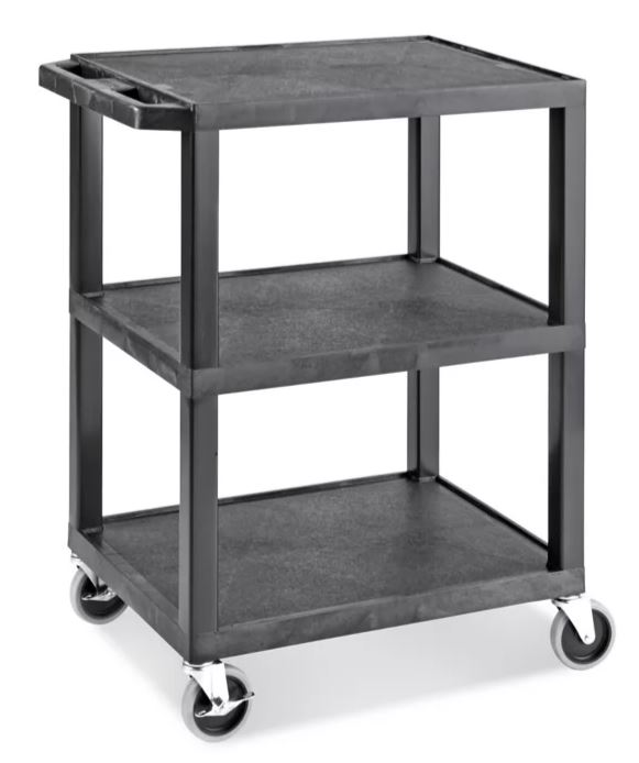 Black utility cart