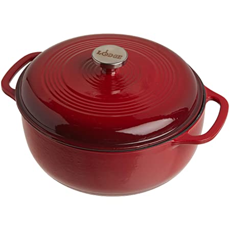 Lodge Dutch Oven, Red with Lid, 1.5 quart