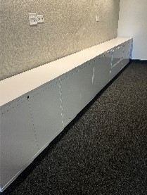 White Credenza--drawers