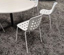 Chair, Dining, White, 18" x 20" x 32"