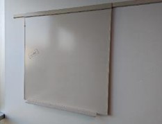 Whiteboard, Rail-Mounted, White, 42" x 41" x .5"