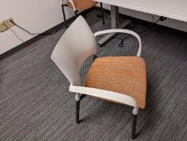 Chair, Guest, White, 22" x 18" x 30"