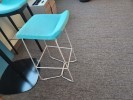 Bar Stool, Teal, 15" x 17" x 17"