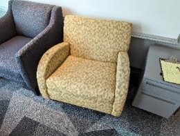 Chair, Lounge, Yellow, 34" x 31" x 32"