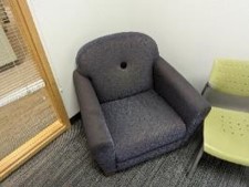 Chair, Lounge, Grey, 33" x 32" x 32"