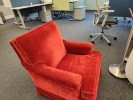 Chair, Lounge, Red, 31" x 35" x 33"